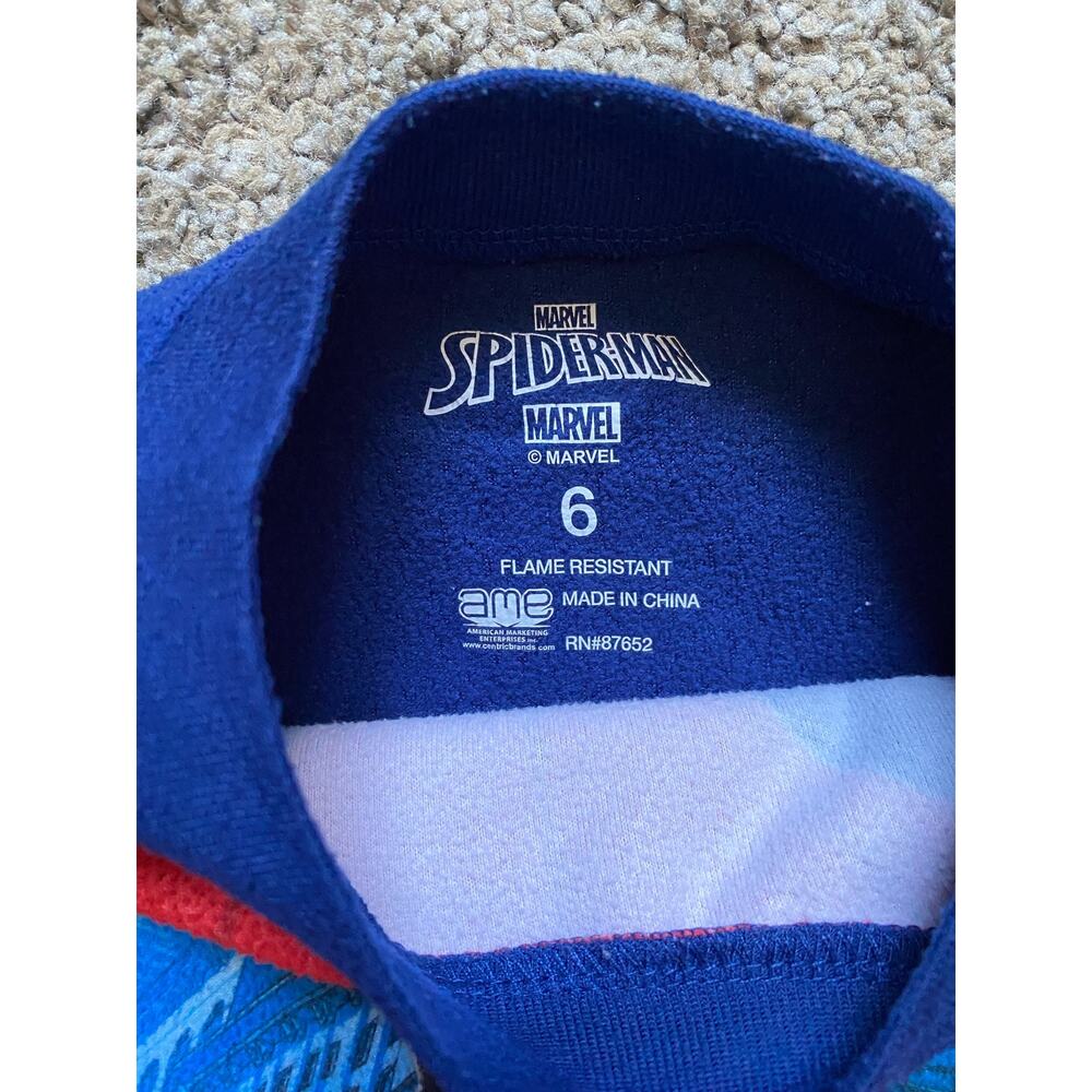 Marvel Boys Size 6 Spider-Man 2 Piece Fleece Pajamas - Picture 2 of 2